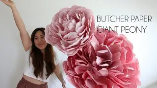DIY Butcher Paper Giant Flower Peony (How to, DIY wedding flower backdrop)