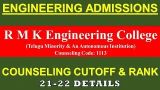 RMK Engineering College|Engineering Counseling Cutoff Details|Anbarivu
