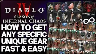Diablo 4 - Do THIS Now - Get ANY Specific Unique Gear FAST New Season 10 Boss Materials Farm Guide!