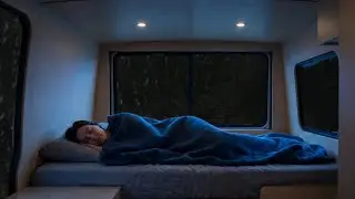 Cozy Rainy Night in a Van 🌙 Relaxing Sounds for Sleep