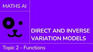 Direct and inverse variation models [IB Maths AI SL/HL]