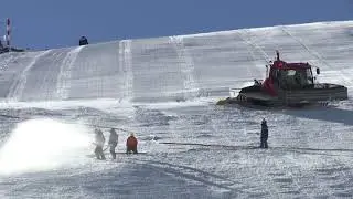 Il senso di Roberto per la neve Come si prepara una pista da gara