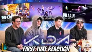 KPOP AND LEAGUE?!...K/DA Pop/Stars, Villain & More Music Video | FIRST TIME REACTION