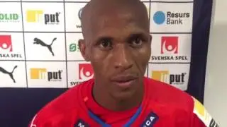 Bradley Ralani efter f&ouml;rlusten mot Gefle