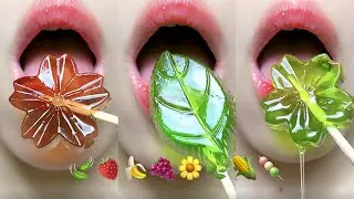 Compilation 10 Minutes Asmr Eating Wax Candy Honey Jelly Tanghulu Chocolate Emoji Food 🍃🌽🍇