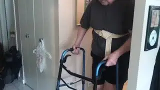 Lee Montgomery walking with Caregiver 10.20.2020