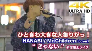 【4K】新宿にひときわ大きな人集りがっ！  HANABI / Mr.Children（cover）