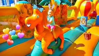 Inflatable DRAGON attraction. Slides. Надувной ДРАКОН аттракцион.❤ Горки.