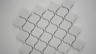 WHITE GLOSSY ARABESQUE MOSAIC - MP1594