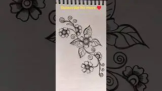 Step by Step Easy Flower Design Drawing for Beginners 🌸✨ #shorts #ytshorts #sketch #art #drawing
