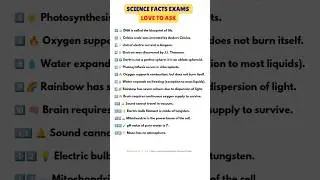 Top Science Facts for Exams #staticgk #english #currentaffairs #gkfacts