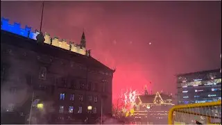 Happy new year 2023 fireworks  Copenhagen Denmark