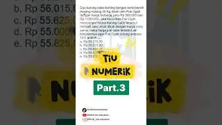 Part.3 Soal cerita TIU Numerik | SKD CPNS & Kedinasan 2026 #skdcpns #skdsekdin #tiu #psikotes #cpns
