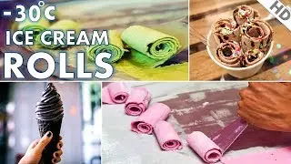 ICE CREAM | ICE CREAM ROLLS | CHARCOAL ICE CREAM | BLACK ICE CREAM | ROLL ICE CREAM |