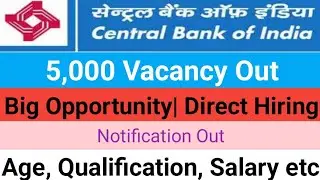 5000 Posts Out From CBI Bank | Jk Jobs 2023 | Bank Job 2023 Jammu and Kashmir @KASHMIRIDNA