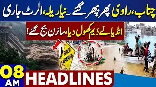 Flood In Punjab | Chenab, Ravi River Overflows | Latest Situation | High Alert | 8AM Headlines