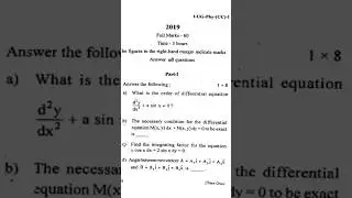+3 physics honours 1st Semester exam question paper core 1 2019