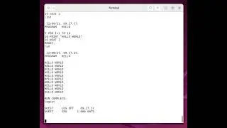 Hello world on a Control Data mainframe.