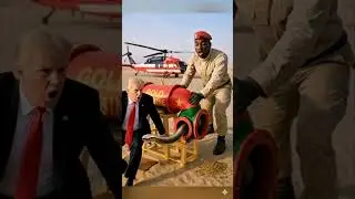 Trump Napping Near Gold Turbine and Ibrahim Traore Fly in Helicopter 😂  Gold of Burkina Faso Comedy