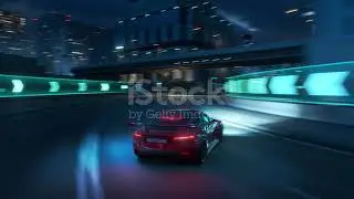 4k Gameplay of a Racing Simulator Game with interface computer generated d car drive