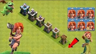 Every level archer tower vs every level valkyrie attack experiment video