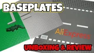 Classic Baseplates Green Gray and Road Baseplate Custom Lego Unboxing & Review from Aliexpress