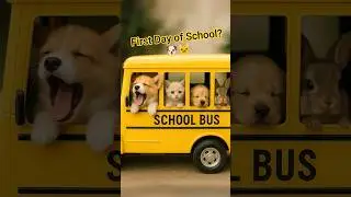 School Bus Mayhem: When Baby Pets Ride Together! 🚌🐾 #shorrs #FunnyPets #PetSchool #cozywildlings