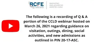 CCLD 3/26/21 Webinar Q&A PIN 21-17-ASC