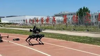 Gun control device, which can be used on unmanned aerial vehicle robots