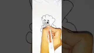Drawing cute cartoon characters: Creampanda from Anpanman #cartoon #anpanman #drawing #shorts