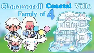 Building a Dream Home for Cinnamoroll Family of 4 🌊 Coastal Villa 💙 Toca Boca | SanSan Toca Channel