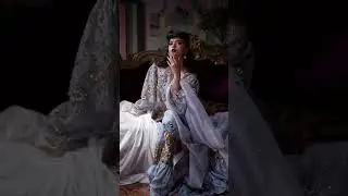 Cashmere Blue Embellished Organza Skirt Set | Featuring Mahnoor Khan | MUSE 2025