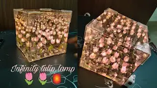 Infinity tulip lamp🌷🌷🏮#diy #flowers #lamp 