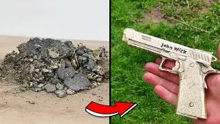 John Wick Pistol Casting - Trash to Traesure - Slag Melting - Casting Brass