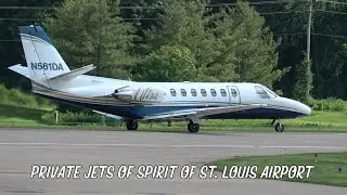 JUST JETS! Private Jet Compilation &mdash; Spirit of St. Louis Airport