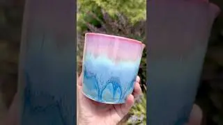 Sharing this colorful glaze combination!💕#potteryglaze