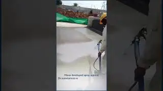 Fibrex developed sprayapplied 2k cemetatious waterproofing membrane for fast & precision application