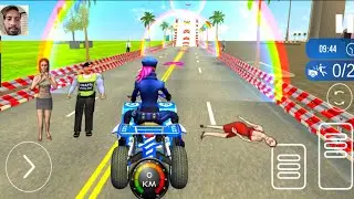 US Police ATV Quad Bike Driving Simulator 05 - 3D City Car Transporter Game - Android Gameplay