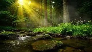 Rainfall and River Flow with Soft Piano for Peaceful Rest