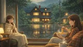 A Peaceful Morning in a Cozy Rainyday | Home Alone | Ghibli style cozy anime