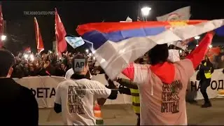 Serbian students continue blockade of bridges in Belgrade following fatal train station roof collaps