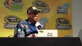 Paul Wolfe Talks To Media After Winning 2012 Cup Championship