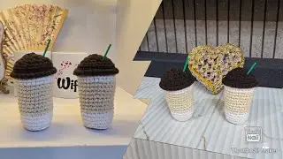 Crochet frappe cup🥤 amigurumi tutorial | Detailed video tutorial #crochet #diy #handmade #coffee 