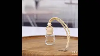 10ml car handing glass perfume bottle with wooden cap www.lingmeipacking.com whatsapp86-17733898242