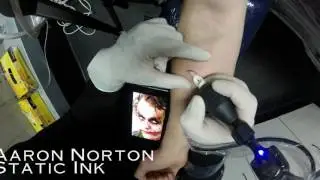 Heath ledger joker pure freehand no stencil tattoo by Aaron Norton at Static Ink Australia