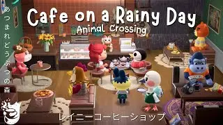 Cozy Cafe on a Rainy Day in Animal Crossing 🌧️ | Relaxing Vibes & Tea Party with Villagers