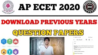 Ap ecet Download previous year question papers || all the best