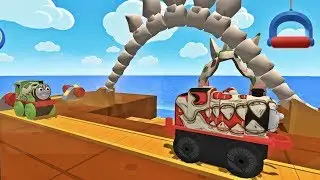 Thomas y sus amigos Minis - Trenes dinosaurios - Caleta Jurásica de James   juego de niños