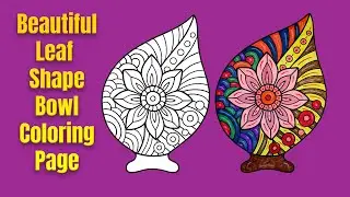 How To Color A Leaf Shape Bowl | Pottery Coloring Page Colored By Osman ASMR Coloring | Leaf Shape