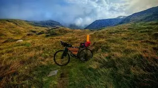 Gravel bike packing through Welsh slate quarry's to Tan y Coed Bothy